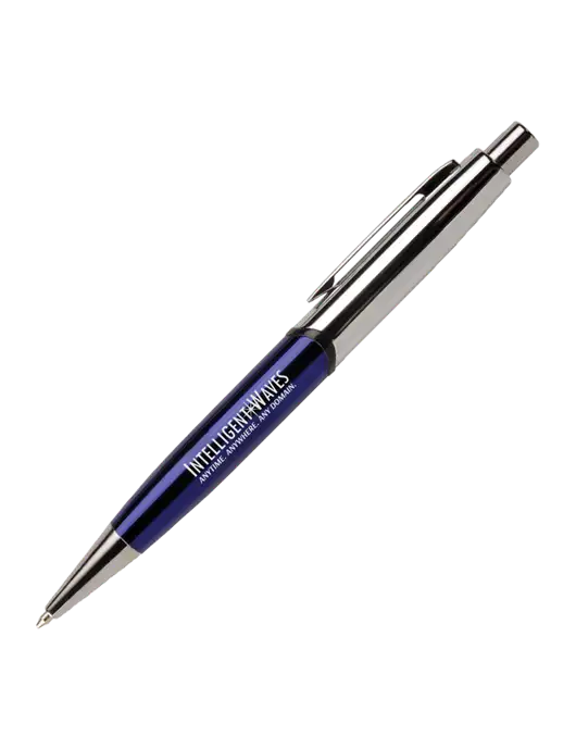 Chimera Blue Pen - Black Ink w/Intelligent Waves Logo