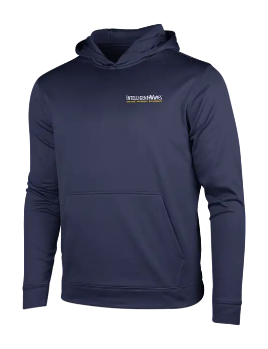 Navy Sport-Wick Fleece Hooded Pullover w/Intelligent Waves Logo