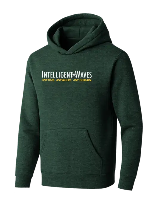 BELLA+CANVAS Heather Forest Sponge Fleece Pullover Hoodie w/Intelligent Waves Logo