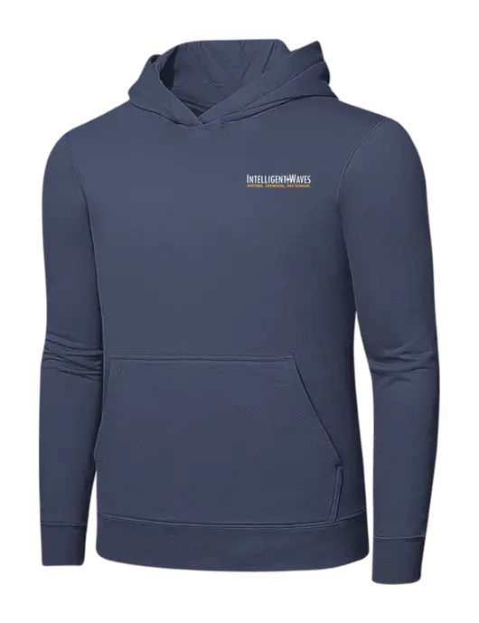 Steel Blue 7.8. oz Ring Spun Hooded Sweatshirt w/Intelligent Waves Logo