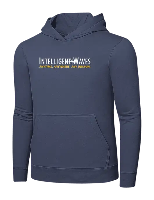 Steel Blue 7.8. oz Ring Spun Hooded Sweatshirt w/Intelligent Waves Logo