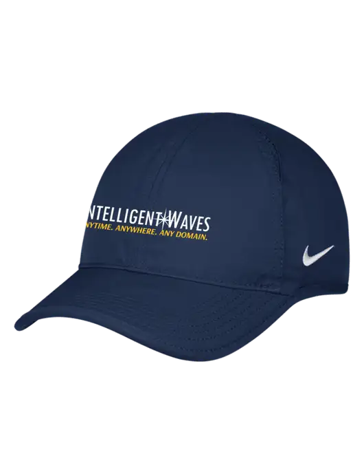 Nike Navy Featherlight Cap w/Intelligent Waves Logo