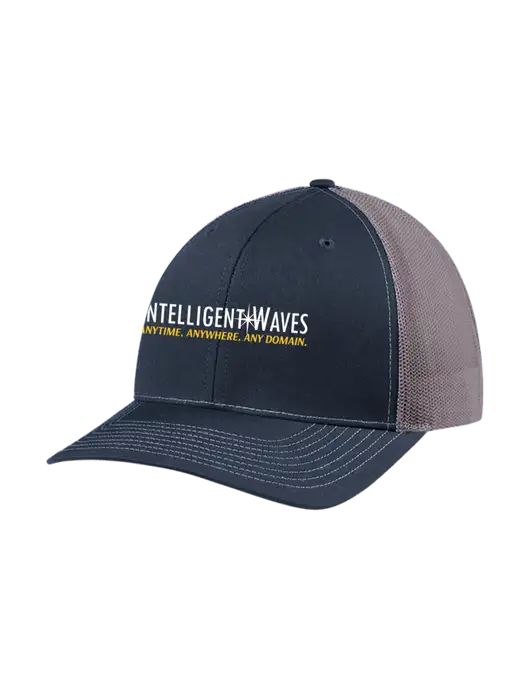 Richardson Adjustable Snapback Original 112 Trucker Cap Navy w/Charcoal Mesh w/Intelligent Waves Logo