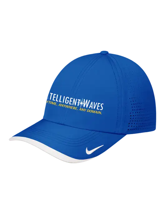 Nike Royal/White Dri-FIT Perforated Performance Cap w/Intelligent Waves Logo