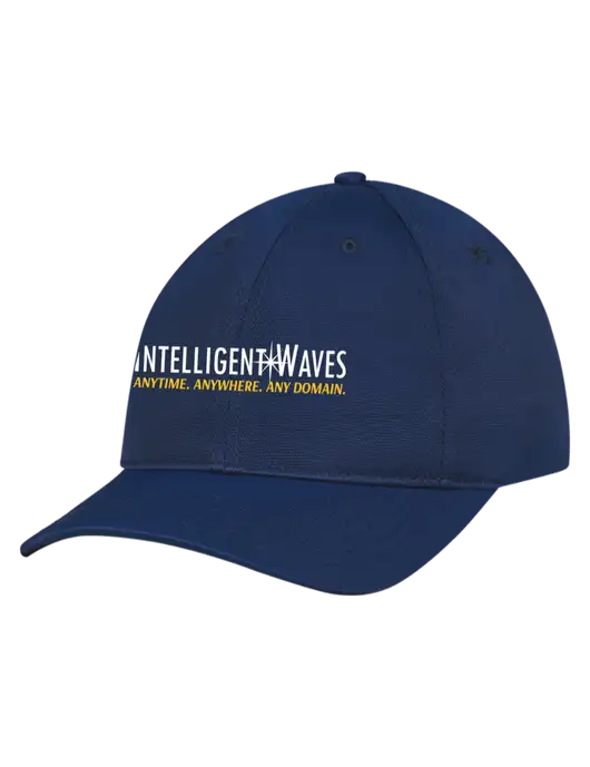 Navy Nylon Twill Performance Cap w/Intelligent Waves Logo