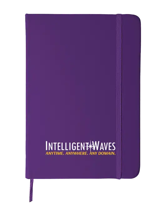 Purple Comfort Touch Bound Journal 5" X 7" w/Intelligent Waves Logo