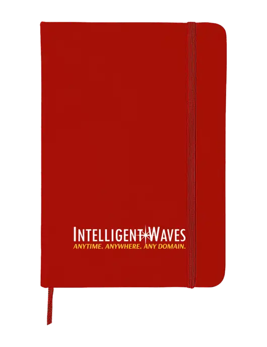 Red Comfort Touch Bound Journal 5" X 7" w/Intelligent Waves Logo