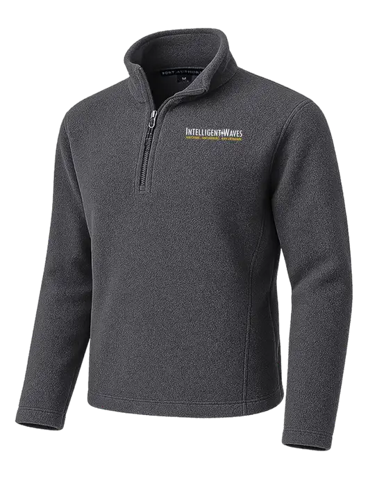 Dark Grey Fleece 1/4-Zip Pullover w/Intelligent Waves Logo