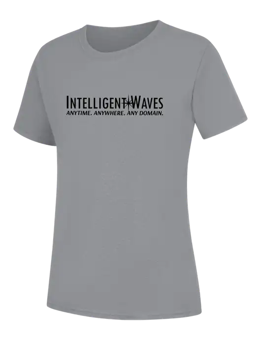 Womens Light Grey Heather Core Blend Tee w/Intelligent Waves Logo