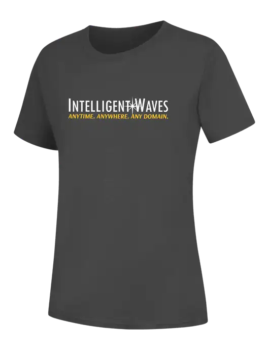 Womens Charcoal Core Blend Tee w/Intelligent Waves Logo
