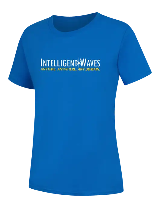 Womens Royal Blue Core Blend Tee w/Intelligent Waves Logo