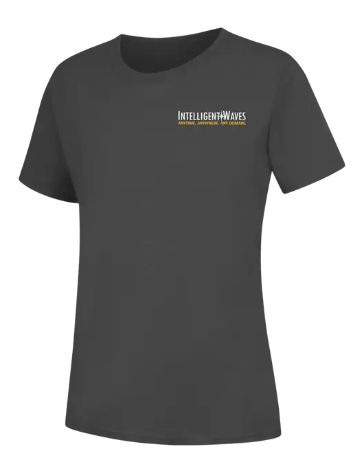 Womens Charcoal Core Blend Tee w/Intelligent Waves Logo