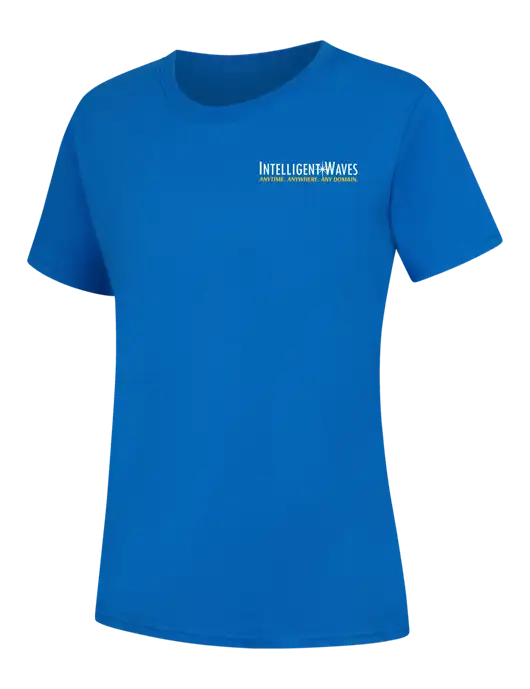 Womens Royal Blue Core Blend Tee w/Intelligent Waves Logo