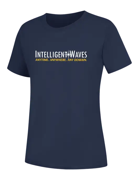 Womens Navy Core Blend Tee w/Intelligent Waves Logo