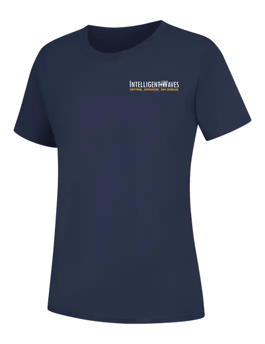 Womens Navy Core Blend Tee w/Intelligent Waves Logo