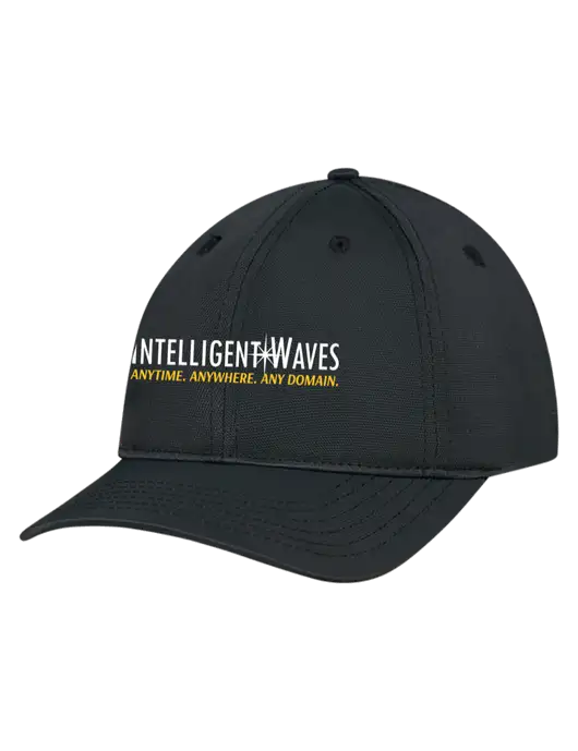 Black Nylon Twill Performance Cap w/Intelligent Waves Logo