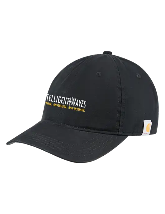 Carhartt Black Cotton Canvas Cap w/Intelligent Waves Logo
