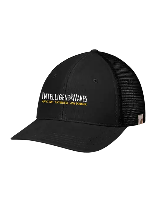 Carhartt Black Canvas Trucker Cap w/Intelligent Waves Logo