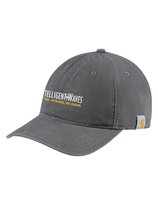 Carhartt Dark Grey Cotton Canvas Cap w/Intelligent Waves Logo
