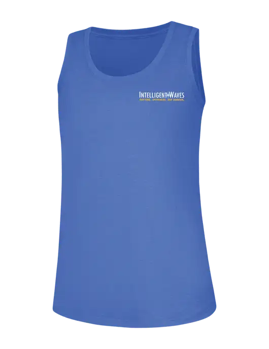 Womens Royal Frost Perfect Tri Racerback Tank w/Intelligent Waves Logo