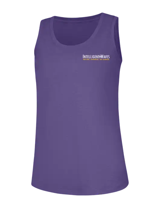 Womens Purple Frost Perfect Tri Racerback Tank w/Intelligent Waves Logo