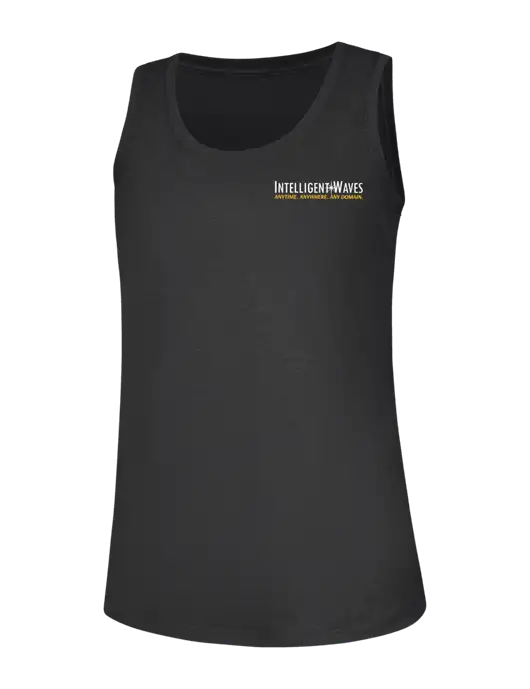 Womens Black Frost Perfect Tri Racerback Tank w/Intelligent Waves Logo