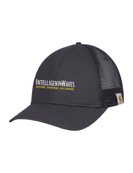 Carhartt Dark Grey Canvas Trucker Cap w/Intelligent Waves Logo
