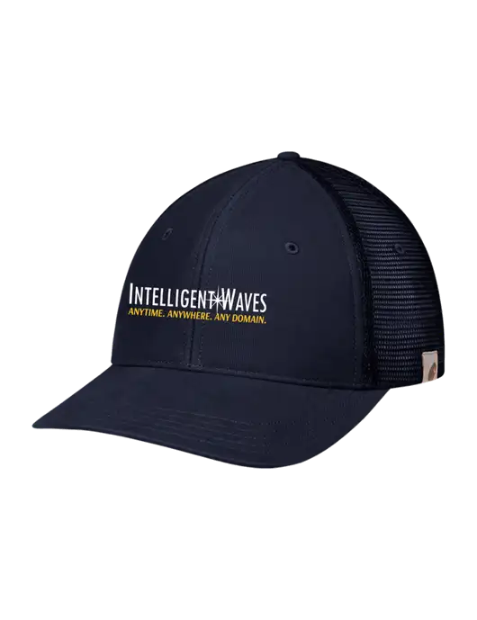 Carhartt Navy Canvas Trucker Cap w/Intelligent Waves Logo