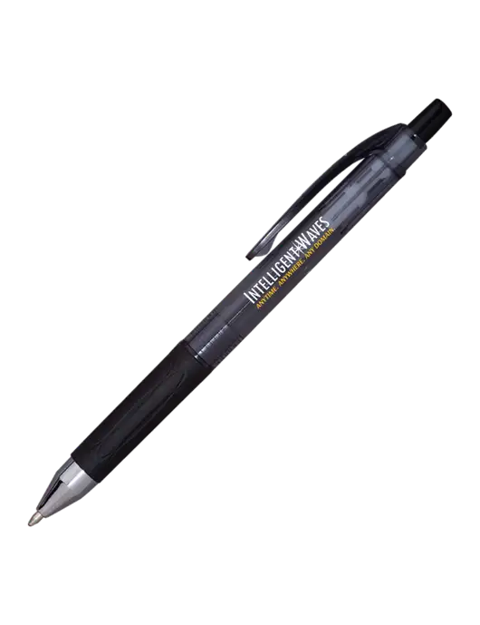 Translucent Black Tint Pen - Black Ink w/Intelligent Waves Logo