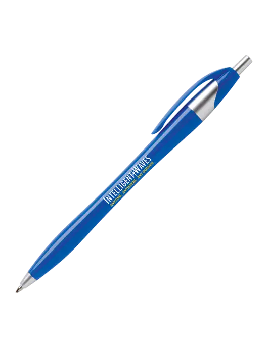 Novella Royal Platinum Pen - Blue Ink w/Intelligent Waves Logo