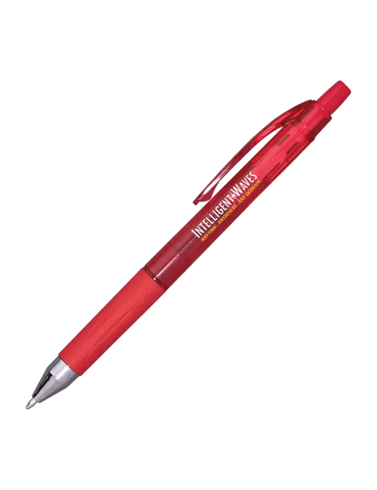 Translucent Red Tint Pen - Red Ink w/Intelligent Waves Logo