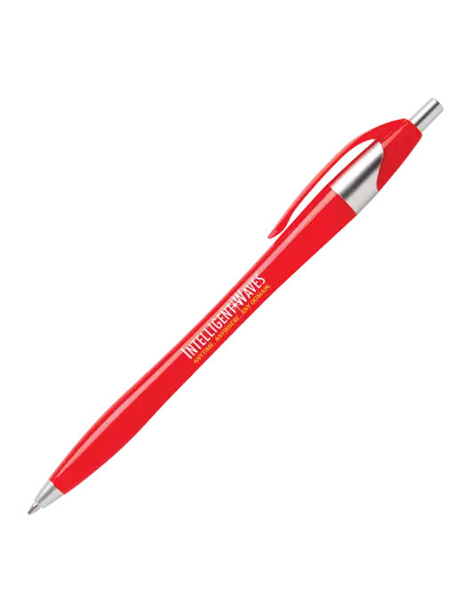 Novella Red Platinum Pen - Blue Ink w/Intelligent Waves Logo