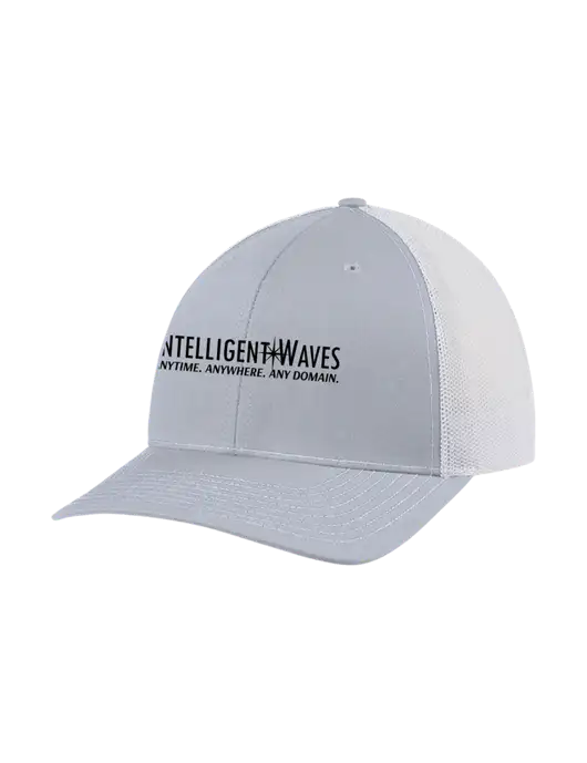 Richardson Adjustable Snapback Original 112 Trucker Cap Light Heather Grey w/White Mesh w/Intelligent Waves Logo