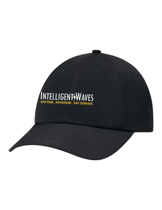 Richardson Relaxed Performance Lite Black Cap w/Intelligent Waves Logo