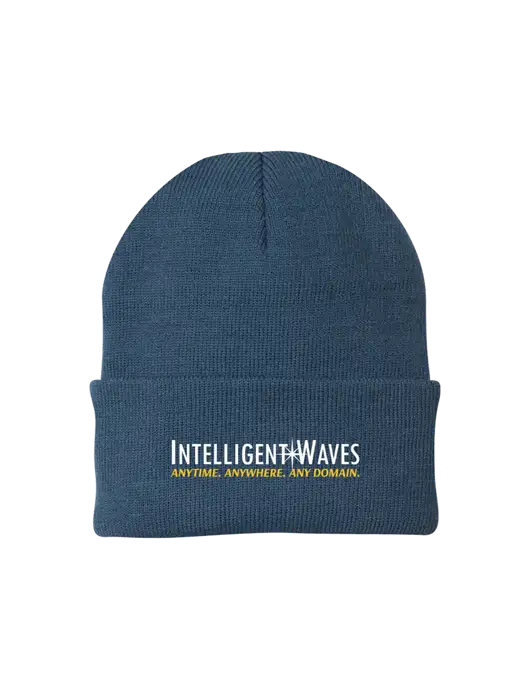Dark Slate Knit Cap w/Intelligent Waves Logo