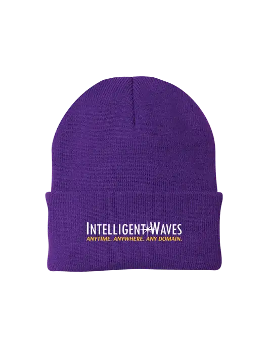 Purple Knit Cap w/Intelligent Waves Logo