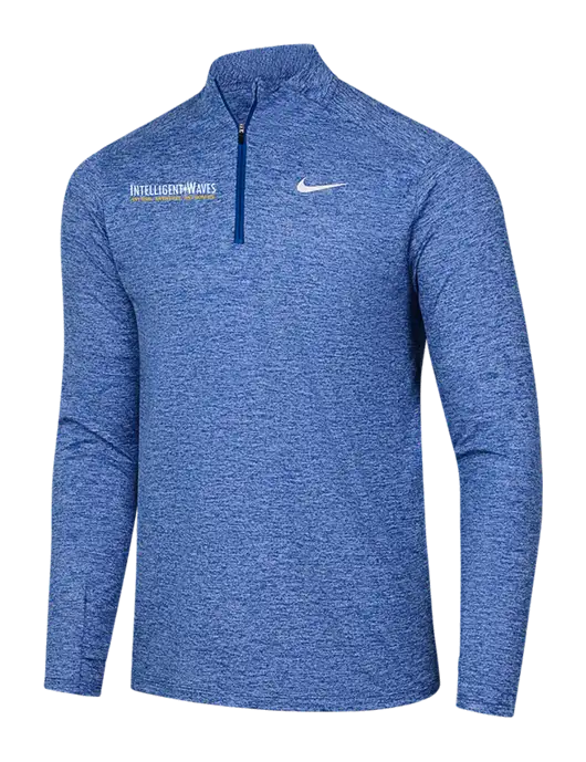 Nike Royal Heather Dri-FIT Element 1/2-Zip Pullover w/Intelligent Waves Logo