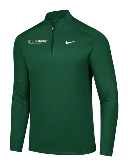 Nike Dark Green Dri-FIT Element 1/2-Zip Pullover w/Intelligent Waves Logo