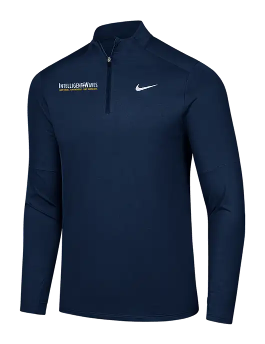 Nike Dark Navy Dri-FIT Element 1/2-Zip Pullover w/Intelligent Waves Logo