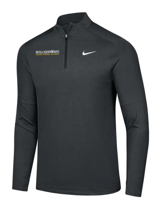 Nike Dark Grey Dri-FIT Element 1/2-Zip Pullover w/Intelligent Waves Logo
