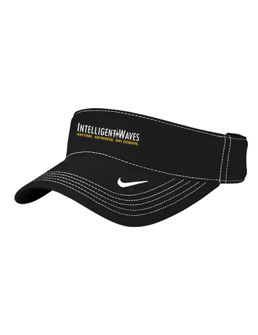 Nike Black Dri-FIT Ace Visor w/Intelligent Waves Logo