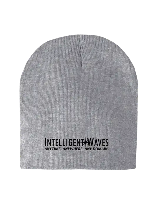 Light Grey Heather Element Knit Beanie w/Intelligent Waves Logo