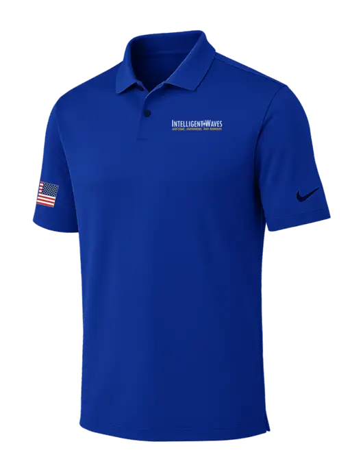 Nike Dark Royal Dri-FIT Vapor Polo w/Intelligent Waves Logo, US Flag Logo