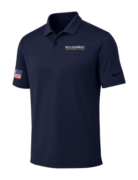 Nike Dark Navy Dri-FIT Vapor Polo w/Intelligent Waves Logo, US Flag Logo